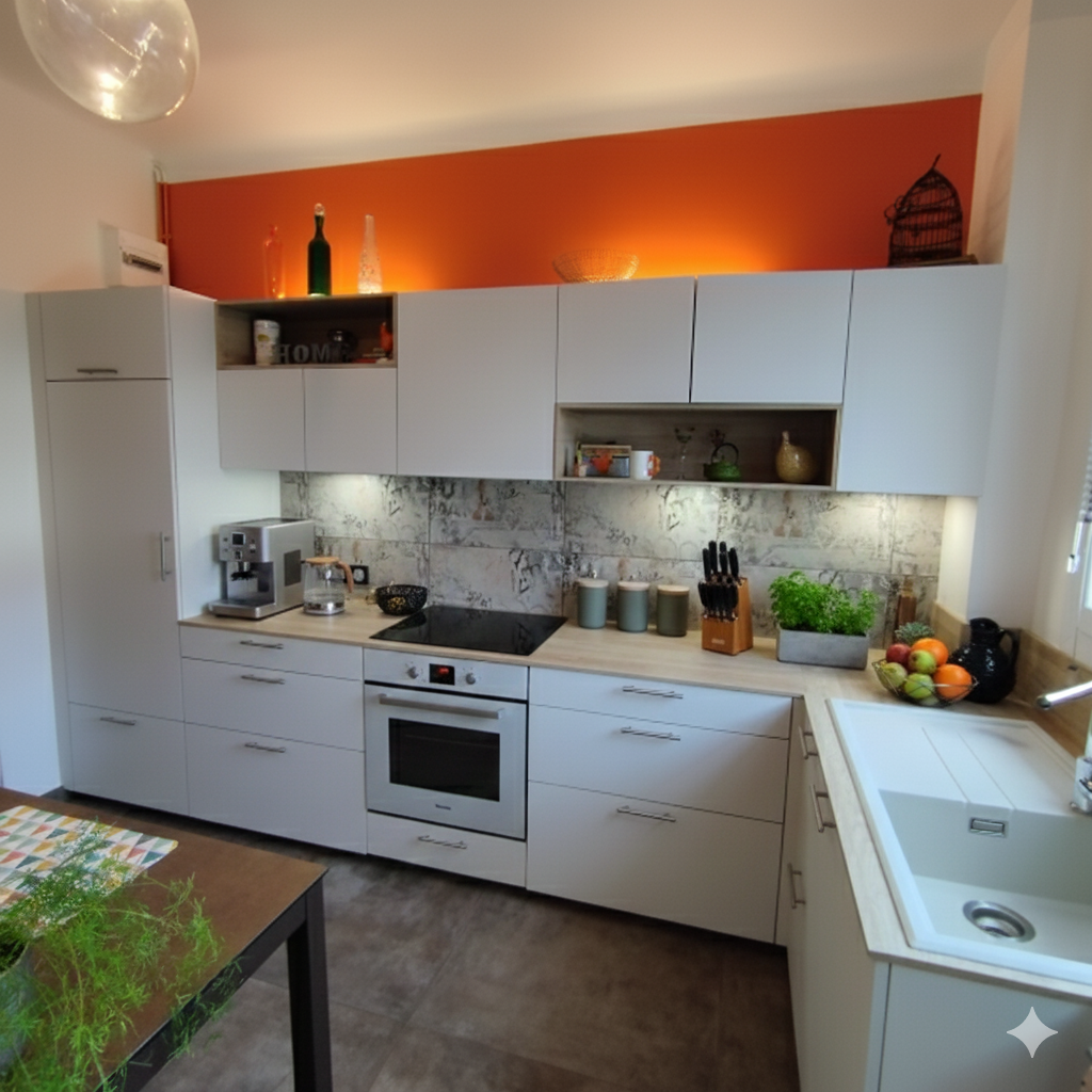 Cuisine Orange Moderne